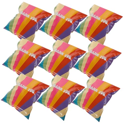 HOODANCOS 100Stücke Selbstklebende Versandtaschen Wasserdichte Pakettaschen mit Druck Verstärkt und Reißfest für Geschenkverpackungen und Versand von HOODANCOS