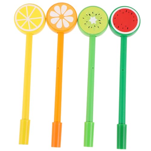 HOODANCOS 12 Stück Frucht Gel stift Zitronenstifte Mädchen Obst Stifte süß Party Karikatur für büro kugelschreiber schreibutensilien Schreibstifte für Studenten süßer Stift Plastik von HOODANCOS