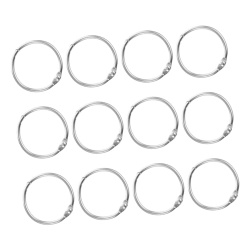 HOODANCOS 12 Stück Metallringe Bindemittel für lose Tab Büro Schlüsselring-Clips Bindungsringe kleine Binderinge Notizbuchbinderringe Notebook-Clipringe Silver HOODANCOS 12 Stück Metallringe Bindemittel für lose Tab Büro Schlüsselring-Clips Bindungsringe kleine Binderinge Notizbuchbinderringe Notebook-Clipringe Silver von HOODANCOS