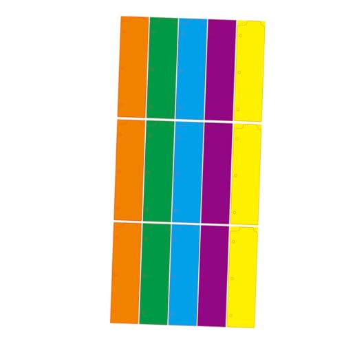 HOODANCOS 15 Stück Bindemittel büromaterial ordner Farbige Lesezeichen Mini-Lesezeichen Mini Buchzeichen Spiralplaner-Lesezeichen Seitenteiler Mini -Binder -Teiler Notizbuch Binder Abs von HOODANCOS