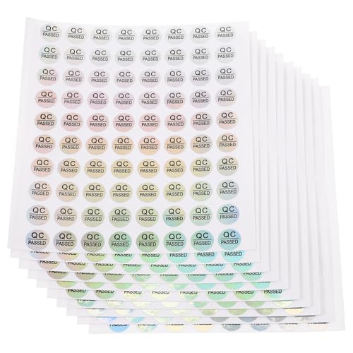 HOODANCOS 1600Stücke Selbstklebende Qc Passed Prüfungs und Qualitätsaufkleber für Lager DIY und Beschriftung Leuchtende HOODANCOS 1600Stücke Selbstklebende Qc Passed Prüfungs und Qualitätsaufkleber für Lager DIY und Beschriftung Leuchtende von HOODANCOS