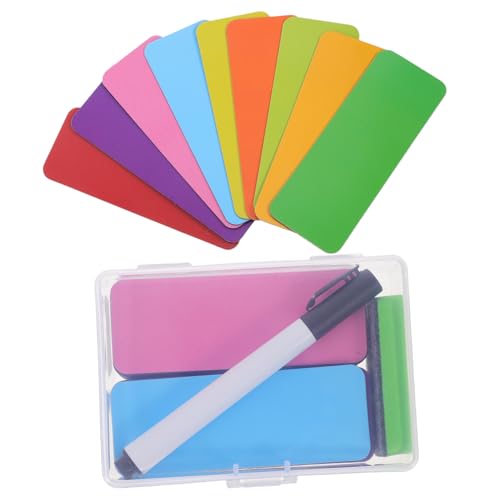HOODANCOS 1Satz Magnetische Beschriftungsetiketten Teilig Wiederverwendbare Abwischbare Namensschilder für Whiteboards Kühlschränke und Metalloberflächen von HOODANCOS