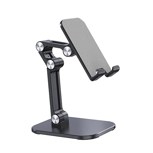 HOODANCOS 1Stück Faltbarer Handy Tablet Halter Stabiler Kunststoffständer für Desktop für Zuhause Büro Schwarz von HOODANCOS