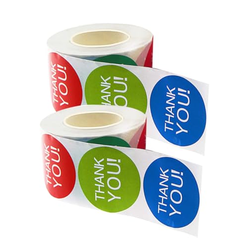 HOODANCOS 2 Rollen Dekorative Aufkleber Form Hersteller Niedliche Aufkleber Ästhetisch Kreisetiketten Registerkarten Rot Beutel Um Du Name Aufkleber Aus Beschichtetem Papier von HOODANCOS