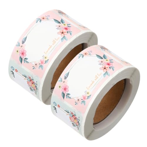 HOODANCOS 2 Rollen Namensaufkleber Und Klassifizierungsetiketten klein bunt beschreibbarer Etikettenaufkleber Buchstabenaufkleber für Scrapbooking leere klebeetiketten Papier von HOODANCOS