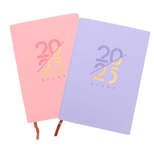 HOODANCOS 2 Stück Zeitplan 2025 Zweck Bequemer Akademischer Planer Klein Schule Notizbuch Für Den Täglichen Gebrauch Monatsplaner 2025 Zeitplan-notizbuch Notizblöcke Zu Machen Papier von HOODANCOS