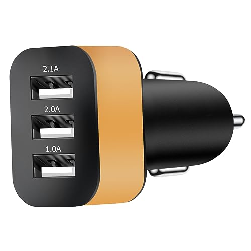 HOODANCOS 2.1A USB Autoladegerät mit USB Anschlüssen Kompakte Schwarzes Goldenes Design Sicherer Kurzschlussschutz für Mehr HOODANCOS 2.1A USB Autoladegerät mit USB Anschlüssen Kompakte Schwarzes Goldenes Design Sicherer Kurzschlussschutz für Mehr von HOODANCOS
