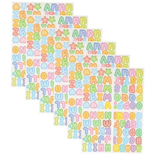 HOODANCOS 2 Sets Alphabet-Aufkleber Buchstaben -Aufkleber Selbstklebende Aufkleber Buchstaben Für Bastelarbeiten Scrapbooking 10 Blätter X 2 von HOODANCOS