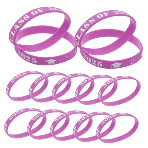 HOODANCOS 20 Stücke 2025 Thema Party Armbänder Graduierung Armband Graduation Party Favors Graduierung Feier Armbänder Silica Gel HOODANCOS 20 Stücke 2025 Thema Party Armbänder Graduierung Armband Graduation Party Favors Graduierung Feier Armbänder Silica Gel von HOODANCOS