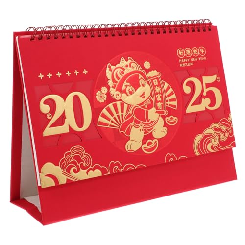 HOODANCOS 2025 Heißprägung Hohler Tischkalender Neujahrskalender Chinesischer Tischkalender Chinesischer Kalender Für Das Jahr Der Schlange Chinesischer Tischkalender von HOODANCOS