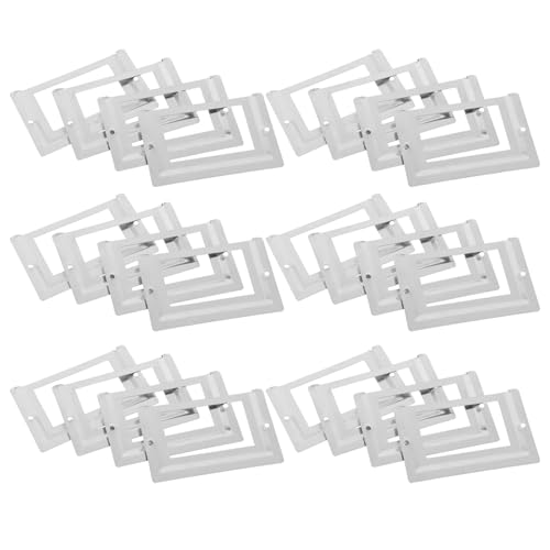 HOODANCOS 24 Stück Tag-Schnalle bücherregale weinregale Schubladenbeschläge Metall Label Halter Bücherregal Etikettenhalter kleiner Schubladengriff kleiner Schildhalter Eisen Silver von HOODANCOS