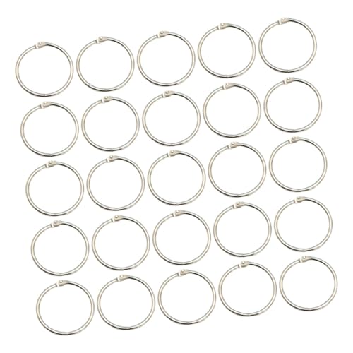 HOODANCOS 25 Stück Ringring -eisenschnalle Schlüsselringe Zubehör Binderinge Für Diy Schlüsselring-clip Notebook-clipringe Schlüsselbund Buchbinderringe Scrapbook Binder Ringe Metall Silber HOODANCOS 25 Stück Ringring -eisenschnalle Schlüsselringe Zubehör Binderinge Für Diy Schlüsselring-clip Notebook-clipringe Schlüsselbund Buchbinderringe Scrapbook Binder Ringe Metall Silber von HOODANCOS