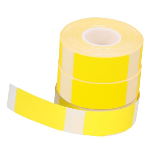 HOODANCOS 3 Rollen Etikett Farbe -Aufkleberpapier Goldene Thermoaufkleber Form für Rechtecke beschriften Namensschild Preisschilder selbstklebendes Papier Yellow von HOODANCOS