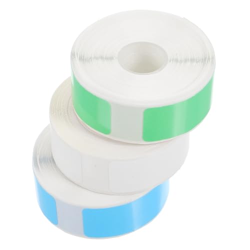 HOODANCOS 3 Rollen Etikett Papier Thermal- Thermalaufkleber Nachfüllung Schmucklos Wärmebezeichnungen Abnehmbar Thermoaufkleber Selbstklebender Thermischer Aufkleber von HOODANCOS