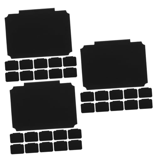 HOODANCOS 3 Sätze Clip-on-etiketten Clips Supermarkt Lageretiketten Für Behälter Clip Für Korbetiketten Lebensmitteletiketten Organisation Regal Tafel Preisetikett Pp Schwarz 15 Stücke * 3 von HOODANCOS