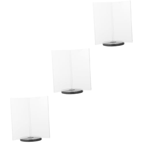 HOODANCOS 3 Stück Menühalter groß Ständer für Displayhalter Ausstellungsstand Menüschildhalter Stichworte Tabletop -Zeichenhalter Vertikaler Schilderhalter Acryl Transparent von HOODANCOS