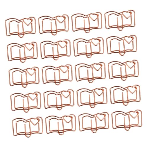 HOODANCOS 30 Stück Buchnotenordner Goldene Büroklammern Mini-büroklammer Büroklammern Bunt Farbig Jumbo-büroklammern Süße Bürovorräte Heimbüro Büroklammern Klemmen Clips Rostfreier Stahl von HOODANCOS