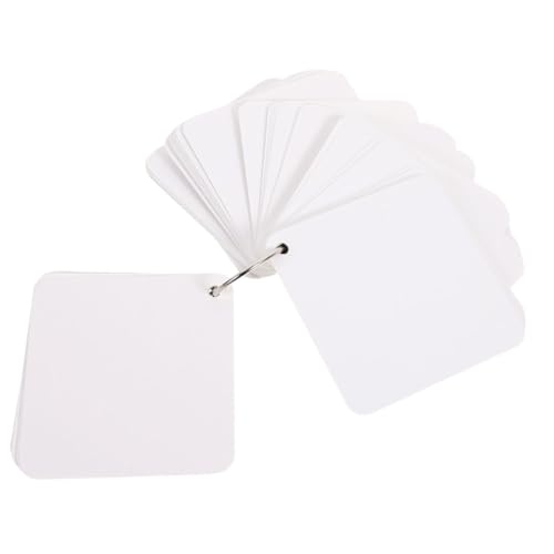 HOODANCOS 300 Blatt Leere Karteikarten lernkarten bastelkarten Selbstgestaltbare Karten Indexkarten aufzeichnen beringte Karteikarten Notizkarten mit Ring Karteikarten mit Ringen Papier Weiß von HOODANCOS