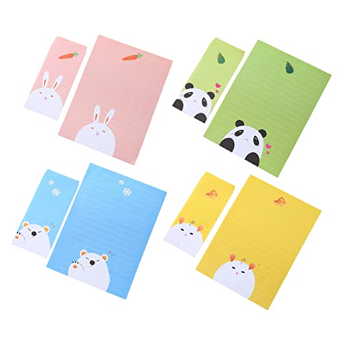 HOODANCOS 4 Sätze Briefpapier Umschlag Set Leere Umschläge Pastell Pads Süßes Stationäres Ästhetisch Bausätze Briefe Farben Schreiben Mini-umschläge Schreibwaren von HOODANCOS