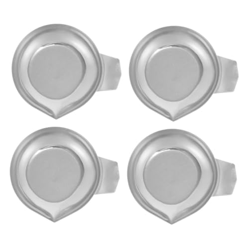 HOODANCOS 4 Stück Diamant Waagschale Kleine Gewichte Zum Basteln Küchenwaage Boote Wiegen Wiegelöffel Antistatisches Tablett Wiegeschale Pulverskala Geschirr Wiegen Silver Rostfreier Stahl von HOODANCOS