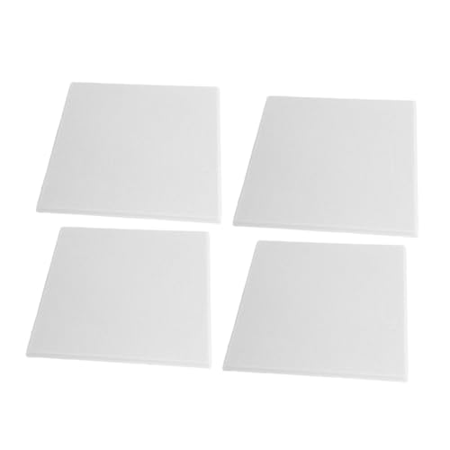 HOODANCOS 4 Stück Filz-Message-Board Korkplattenfliesen Steckbrett Kabine Bild Pinnwand Memo-Schwarze Bretter Zeichen bürodekoration Fotovand Filzbrett Filzfliesen für die Wand gefühlt Weiß von HOODANCOS