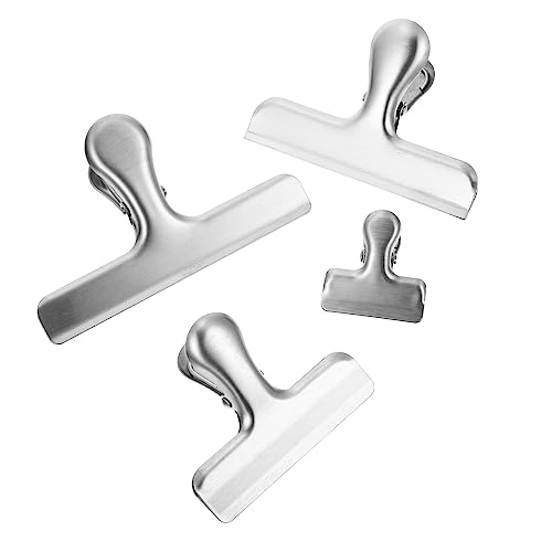 HOODANCOS 4Stücke Teiliges Snack Taschenclip aus Lebensmittelecht Versiegeln von Lebensmittelbeuteln und Dokumenten Silberfarben Einfach zu Bedienen für Frische Snacks HOODANCOS 4Stücke Teiliges Snack Taschenclip aus Lebensmittelecht Versiegeln von Lebensmittelbeuteln und Dokumenten Silberfarben Einfach zu Bedienen für Frische Snacks von HOODANCOS