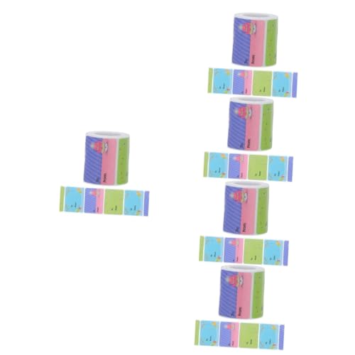 HOODANCOS 5 Rollen Geburtstagsaufkleber Klein Wickeln Etikett Wachssiegel-aufkleber Name Abziehbilder Party Gruß Hochzeit Geschenkzubehör Aufkleber Aus Beschichtetem Papier von HOODANCOS