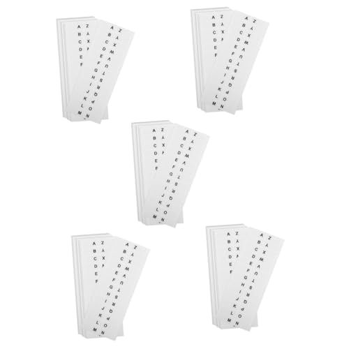 HOODANCOS 5 Sätze Registerkarten Für Notizbücher Briefaufkleber Buchregisterkarten Farbig Registerkarten Für Notizen Büro-klassenzimmer Klebrig Etiketten Index Papier Weiß 14 Blätter * 5 von HOODANCOS