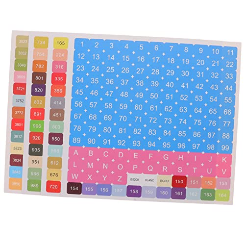 HOODANCOS 5 Sätze farbige Aufkleber Kunst Diamond Art Aufkleber Formen selbstklebende etiketten Klebzahlenbezeichnungen klebeetiketten selber machen Markierungszubehör Papier von HOODANCOS