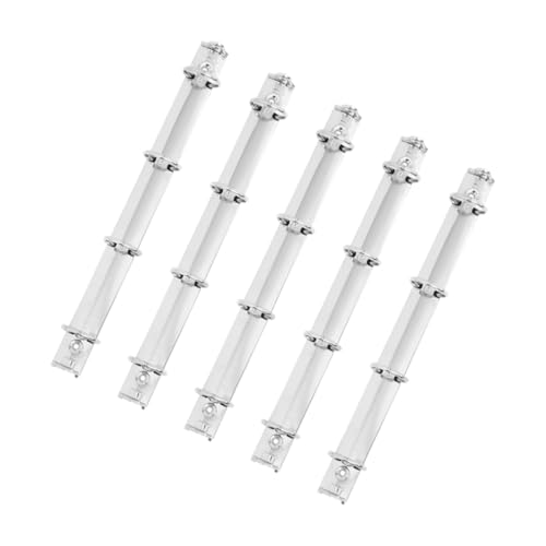 HOODANCOS 5 Stück Metallbinder bindende Lieferungen Mappen für Hefter Ringbuchmechaniken Zwischenablage mit Ordner Ringbuchklammern Teleskopbinder Bindemappen Kartenbinder Eisen Silver von HOODANCOS