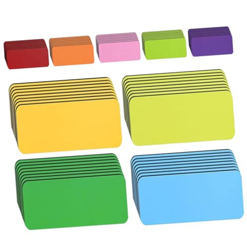 HOODANCOS 54 Stück Magnetische Namens Aufkleber Etiketten Schild Blau Teller Klebrig Organisation Schließfach Trocken Löschen Whiteboard Für Planke Streifen Beschichtetes Papier Bunt von HOODANCOS