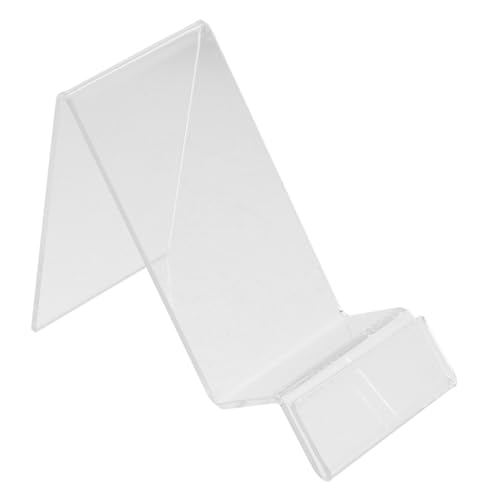 HOODANCOS 5Stücke Acryl Handy Display Transparenter Mobiler mit Schrägauflage für Preisschilder für Präsentation von Smartphones Tablets von HOODANCOS