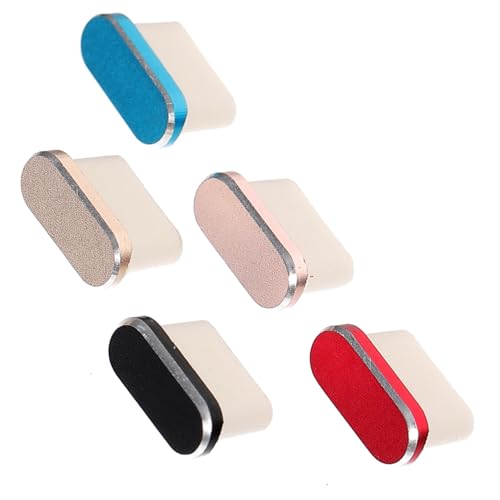 HOODANCOS 5Stücke Type C Staubstecker aus Aluminiumlegierung USB Ladeanschlussschutz für Smartphones Staubschutz für Weitere C Geräte von HOODANCOS