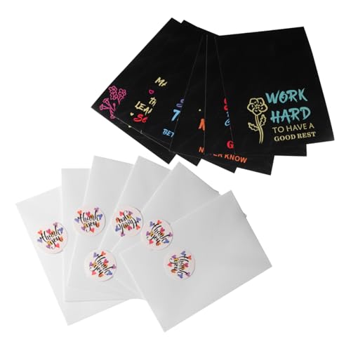 HOODANCOS 6 Sätze Inspirierende Grußkarte Set Erwachsene Schmucklos Für Du Optimistische Karten Von Positiv Lehrer Die Inspirierende Grußkarten Und Kartenvorrat Komfortumschläge Papier von HOODANCOS