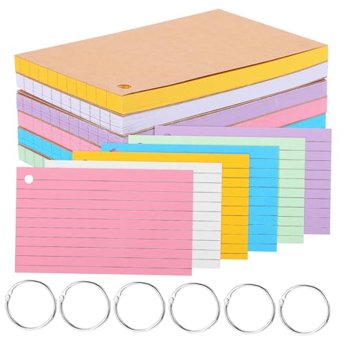 HOODANCOS 6 Stück Loseblatt-kreisbuch Karteikarten Regiert Flash -karten Ring Klein Vokabelnotizblock Memo-schreibkarten Flashcard Schule Registerkarten Gefüttert Gebunden Schmucklos Papier HOODANCOS 6 Stück Loseblatt-kreisbuch Karteikarten Regiert Flash -karten Ring Klein Vokabelnotizblock Memo-schreibkarten Flashcard Schule Registerkarten Gefüttert Gebunden Schmucklos Papier von HOODANCOS