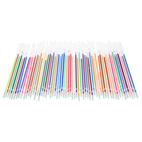 HOODANCOS 60 Stück Ersatzminen Nachfüllbar Pastell Scrapbook Pinselstift Glitzer Gelstift Minen Marker Bleistifte Stifte Violette Tinte Weißer Gelstift Textmarker Gel von HOODANCOS