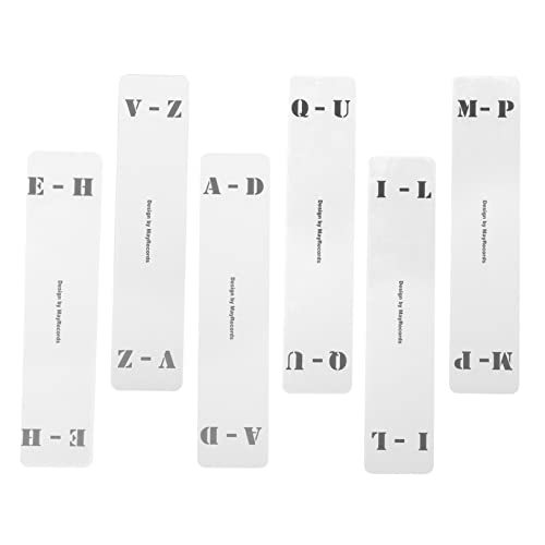 HOODANCOS 6Stücke Acryl Trennkarten Vinyl Klassifizierungsetiketten Transparente Trennblätter für Schallplattenaufbewahrung Zubehör für Vinylsammler Platzsparendes von HOODANCOS