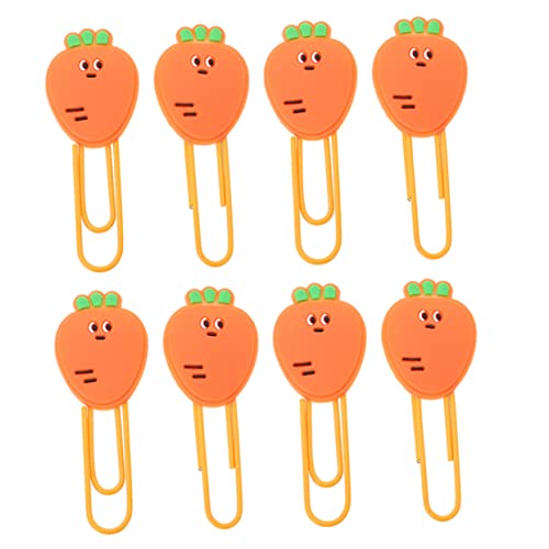 HOODANCOS 8 Stück Karotten -lesezeichenclip Farbig Süße Büroklammern Farbe Clips Briefpapier Papierclips Neuartige Büroklammern Kleine Büroklammern Goldene Büroklammer Weiches Gummi Orange HOODANCOS 8 Stück Karotten -lesezeichenclip Farbig Süße Büroklammern Farbe Clips Briefpapier Papierclips Neuartige Büroklammern Kleine Büroklammern Goldene Büroklammer Weiches Gummi Orange von HOODANCOS