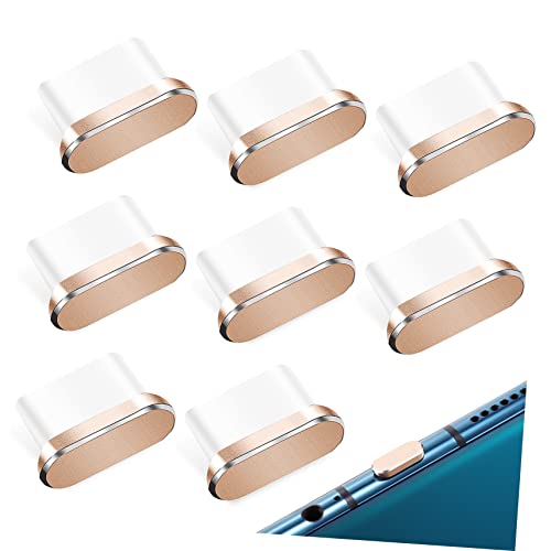 HOODANCOS 8Stücke USB C Staubschutzkappen Teiliges aus Kompatibel mit Meisten C Smartphones Leicht Schützt Ladeanschlüsse von HOODANCOS