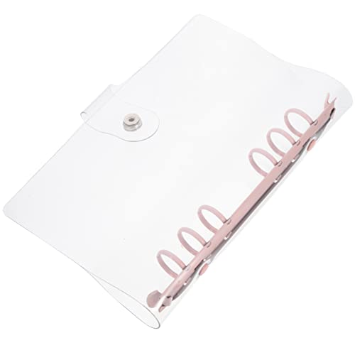 HOODANCOS Bindemappe Mit Sechs Löchern Sperren Pailletten-scrapbook-hülle Shell-notizbuch Wiederverwendbar Hülse Nachfüllbares Notizbuch Nachfüllbarer Ordner Gehäuse Rosa Pvc von HOODANCOS