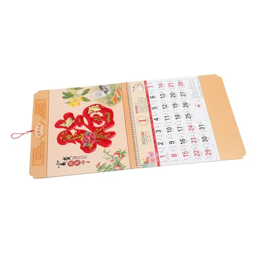 HOODANCOS Hängender Mondkalender Traditioneller Chinesischer Kalender Mit Feiner Drucktechnologie Für Familie Und Freunde Für Anlässe Und Tägliche von HOODANCOS