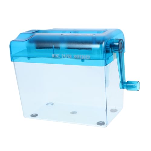 HOODANCOS Handgesiedeltes Papierschreider Handschredder Papierschredder Für Büro Manueller Aktenvernichter Für Papier Handpapier Shredder Hauszubehör Handbuch Abs Blue HOODANCOS Handgesiedeltes Papierschreider Handschredder Papierschredder Für Büro Manueller Aktenvernichter Für Papier Handpapier Shredder Hauszubehör Handbuch Abs Blue von HOODANCOS
