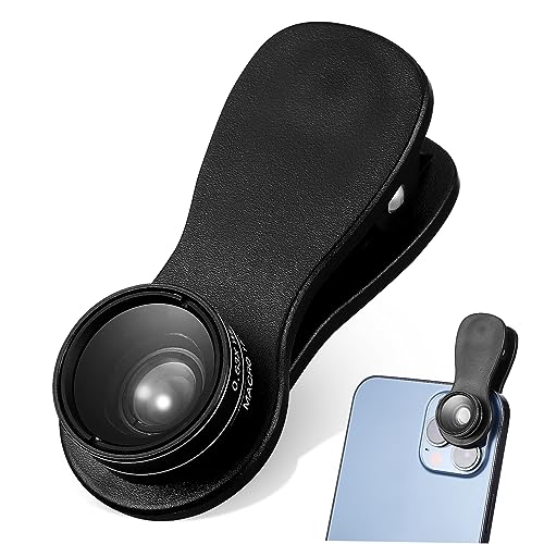 HOODANCOS Handy Objektivaufsatz Weitwinkel Makro Linsen Kompatibel Mit Smartphones Tragbar Vielseitig Für Atemberaubende Fotos von HOODANCOS