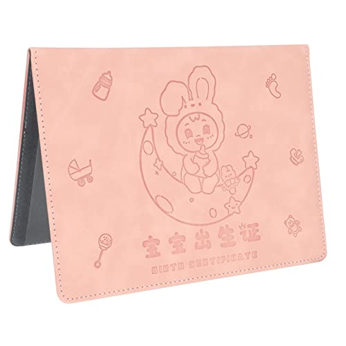 HOODANCOS Hülle Für Geburtsurkunde Registrierung Für Schutzspielzeug Born Wallet Kätzchensitz Babyparty Für Babygeburt Kleiner Quittungshalter Auto Erste Halter Artikel Leder von HOODANCOS