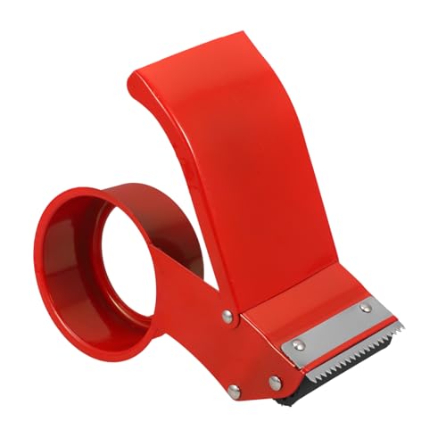 HOODANCOS Klebebandpacker büro klebeband halter schulsachen Packbandspender Desktop dosieren für ziehen um klein Bänder Tape Dispenser Schreibtisch niedlich Bandspender aus Metall Eisen rot von HOODANCOS
