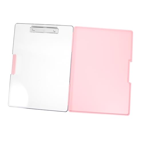HOODANCOS Ordnerbrett Klemmbretter Zwischenablage Büro Falten Schreibtisch Faltbar Datei Planke Schreibbretter Schreibunterstützungstafel Multifunktionsplatine Konferenz-schreibtafel Rosa Pp von HOODANCOS