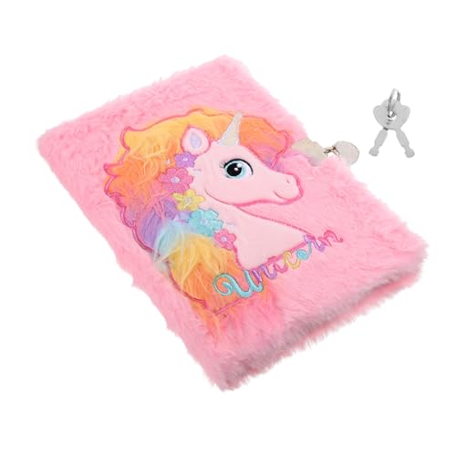 HOODANCOS Plüsch-notizbuch Notizbuch Mädchen-accessoire Cartoon-tagebuch Reisebuch Schreiben Tagebuch Für Mädchen Multifunktionsnotizbuch Notizbuch Für Mädchen Rosa Papier von HOODANCOS