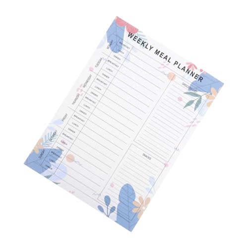 HOODANCOS Rezeptplaner einkaufsliste Checkliste Notizblock Rosa Tischkalender Notizblock für die Essensplanung Wonne neutraler Bürobedarf Tischkalender rosa Familienplanung Zeitplan Papier von HOODANCOS