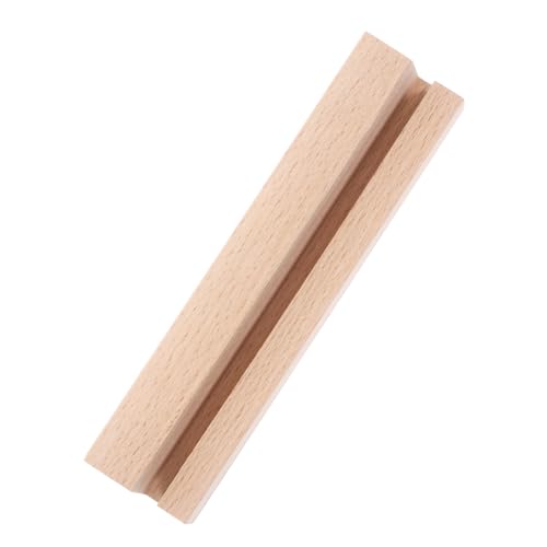 HOODANCOS Schreibtischkalender Basis Schildständer Desktop Foto Anzeigetafel Whiteboard Karten Notiz Clip Ständer Begrüßungsplatte Uhr Lampoon Projektor Bulletin Beige Holz von HOODANCOS