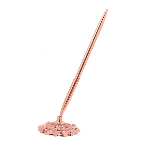 HOODANCOS Signaturstift metall kugelschreiber metallstift Unterschriftsstift metallkugelschreiber Geschäftsstift Stifthalter Hochzeitsstifte für das Gästebuch Stiftstand Rose Gold von HOODANCOS